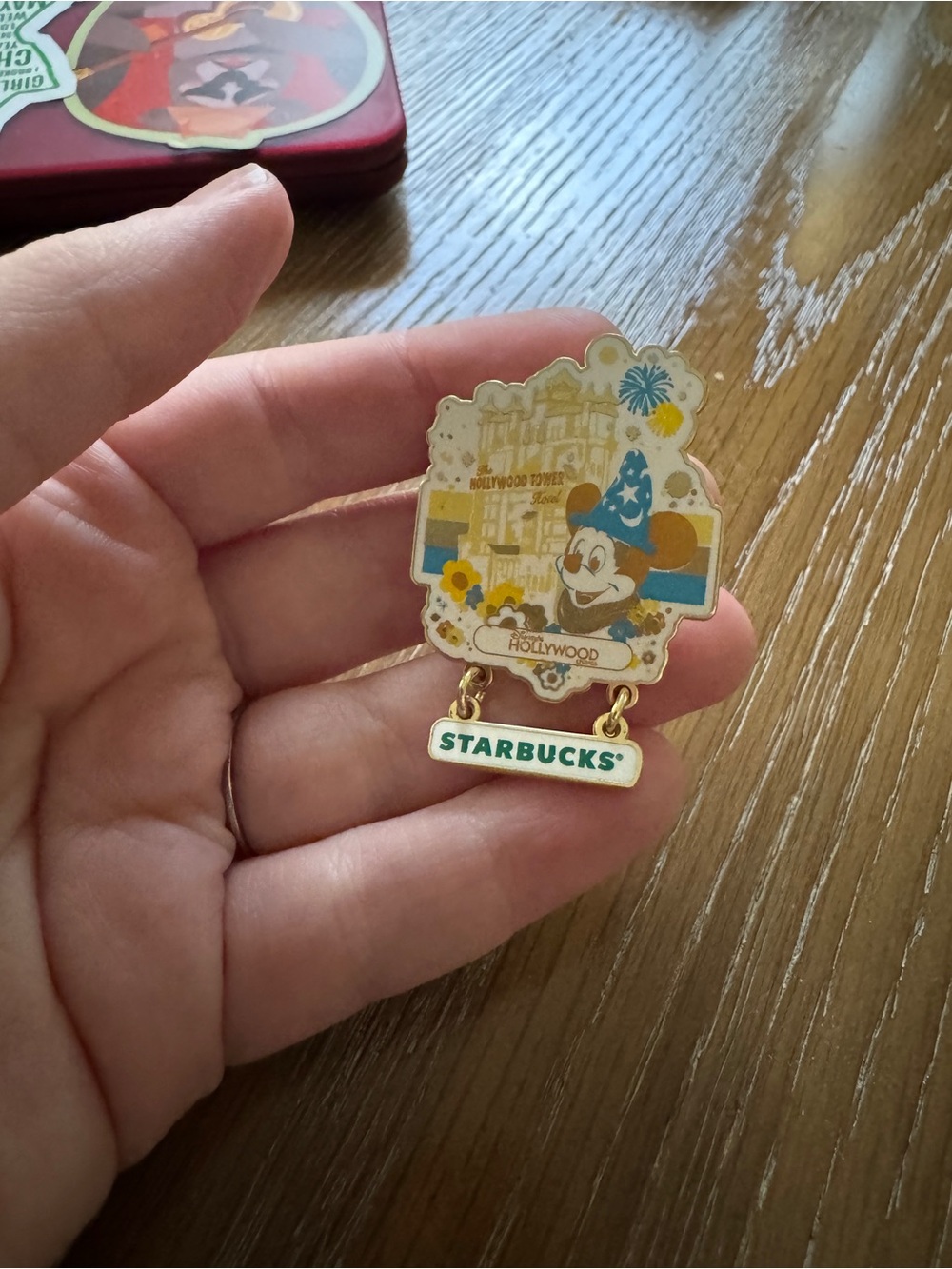 Disney 50th Anniversary Starbucks Mickey Mouse Hollywood Studios Dangle Pin